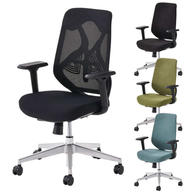 オフィスコム YS-1 事務椅子 肘付き 可動肘 メッシュチェア/布張りチェア